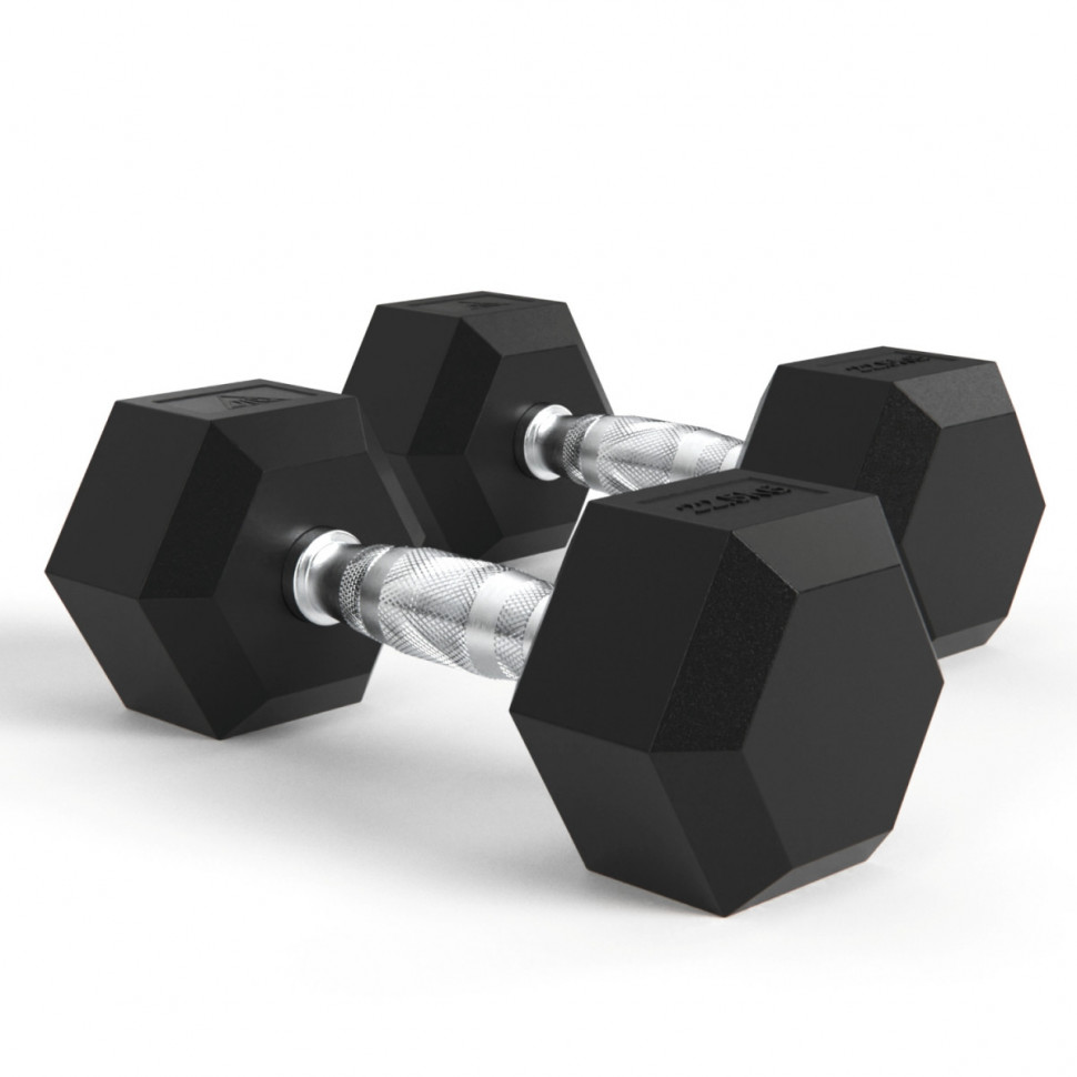 Гантели DFC гексаг. обрезиненная пара DB001-22,5 кг